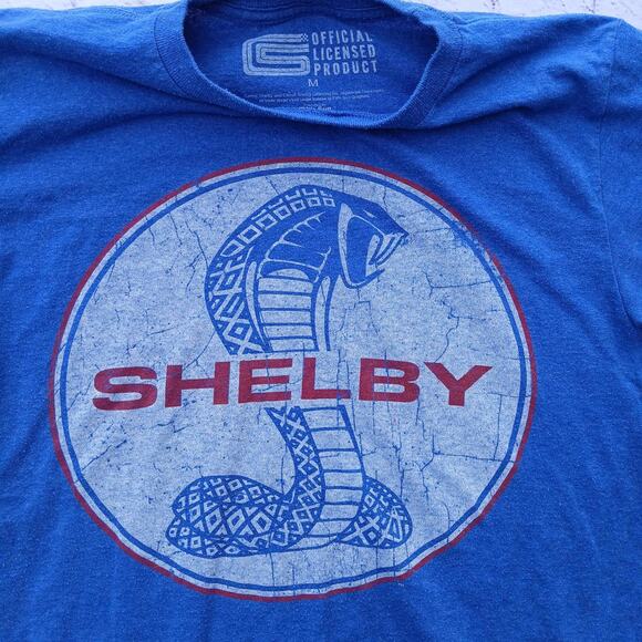 Blue vintage look Shelby cobra t-shirt - Picture 2 of 3